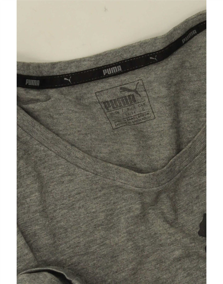 Męska koszulka z grafiką Puma, duża, szara