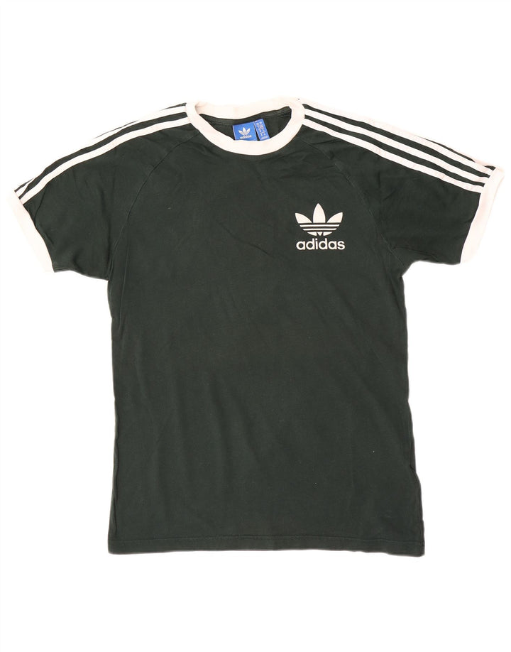 Męska koszulka z grafiką Adidas, średnia, zielona bawełna