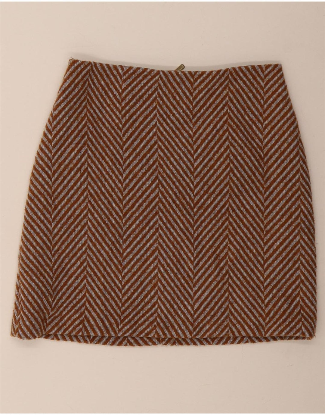 Marks & Spencer Damska spódnica mini UK 10 Small W30 Brązowa jodełka
