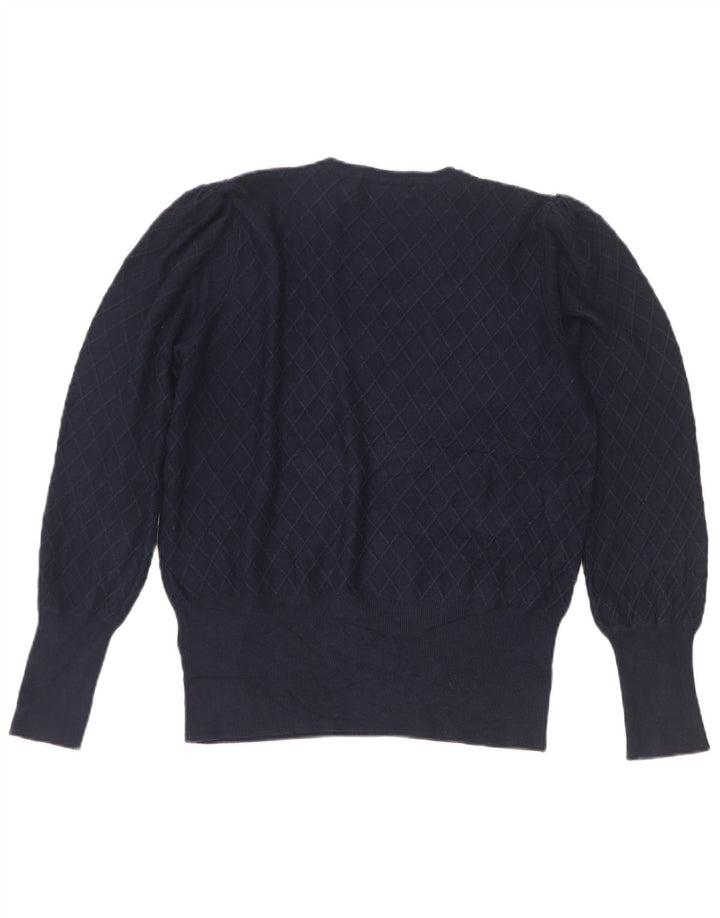 Sweter damski Marks & Spencer z okrągłym dekoltem, UK 12, średni granatowy