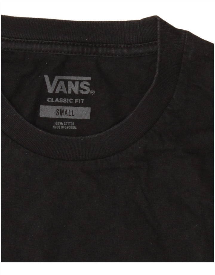 VANS Mens Classic Fit T-Shirt Top Small Black Cotton