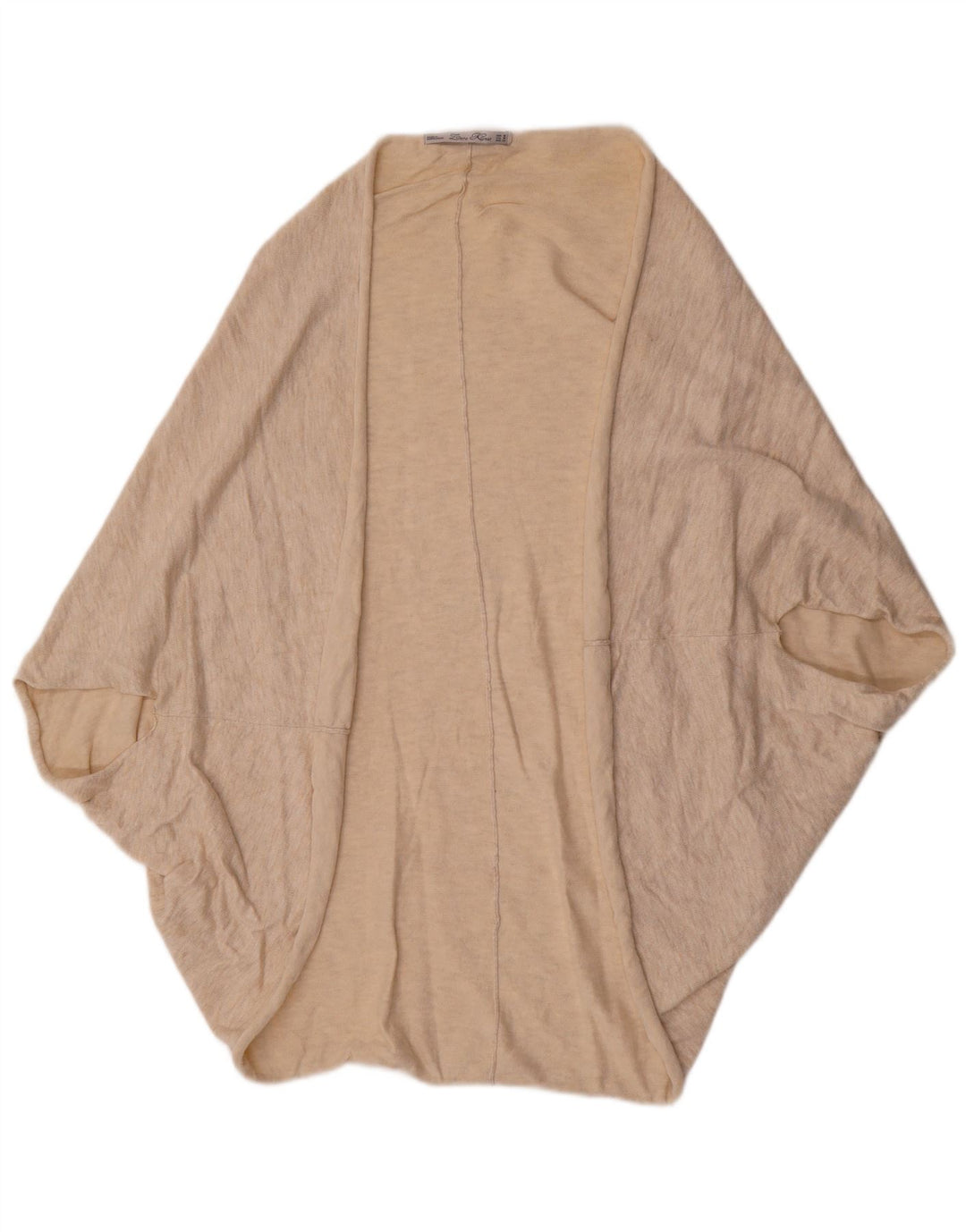 Sweter damski Zara Open Poncho UK 14 średni beż