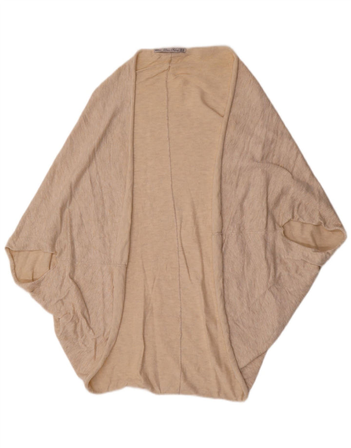 Sweter damski Zara Open Poncho UK 14 średni beż