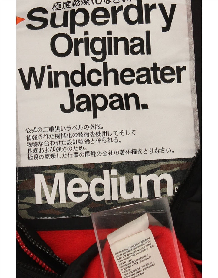 Damska kurtka wiatrówka Superdry Graphic UK 14, średnia czarna