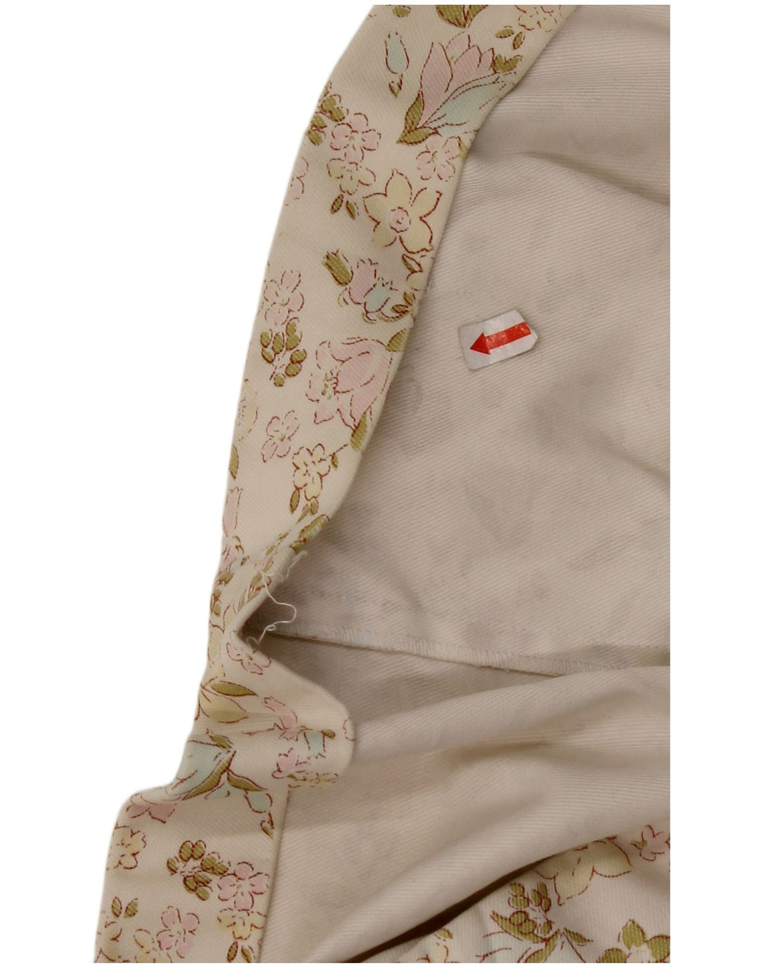 CACHAREL Damska mini spódniczka W30 Średnia złamana biała bawełna w kwiaty