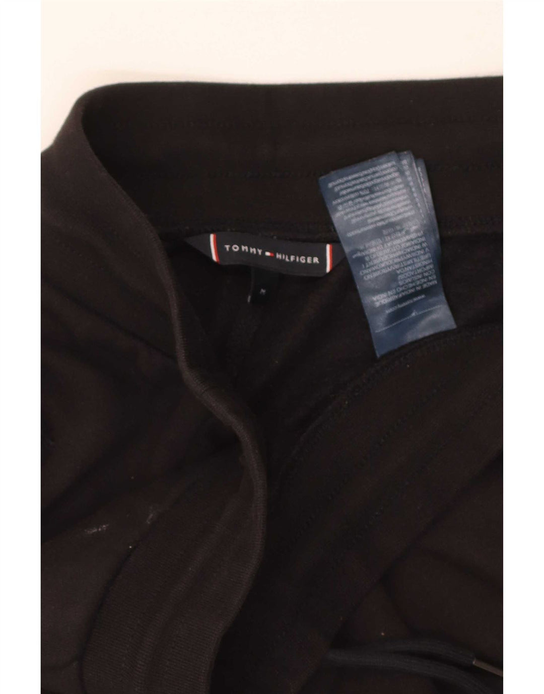 Męskie spodenki sportowe Tommy Hilfiger z grafiką, średnia czarna bawełna