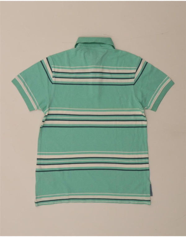 Męska koszulka polo Tommy Hilfiger XS, bawełniana w turkusowe paski