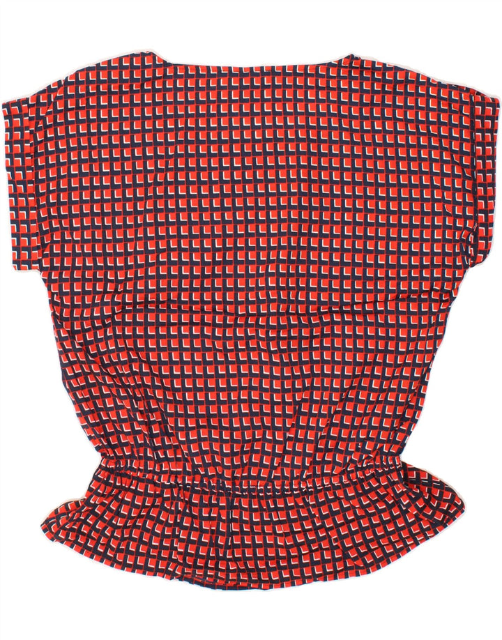 MICHAEL KORS Womens Blouse Top UK 16 Large Red Geometric Polyester Vintage Michael Kors and Second-Hand Michael Kors from Messina Hembry 