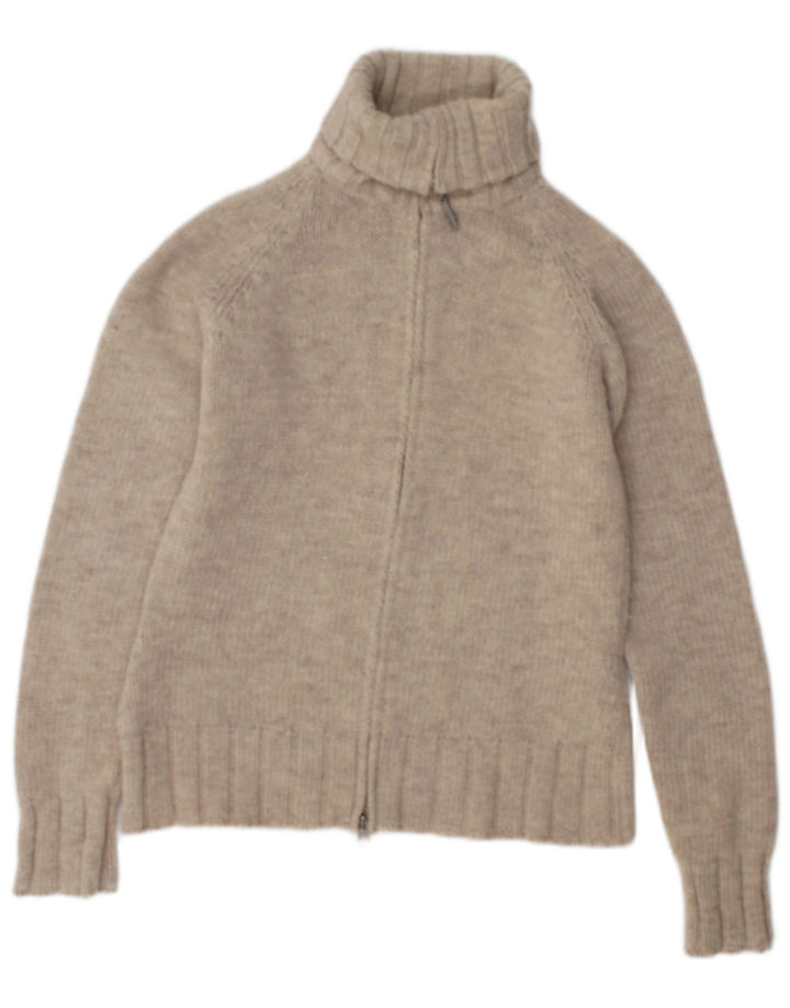 Damski sweter rozpinany Laura Ashley UK 14 Średni beżowy wełniany