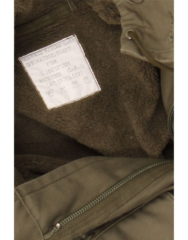 Męska kurtka wojskowa parka z kapturem VINTAGE UK 40 Large Khaki