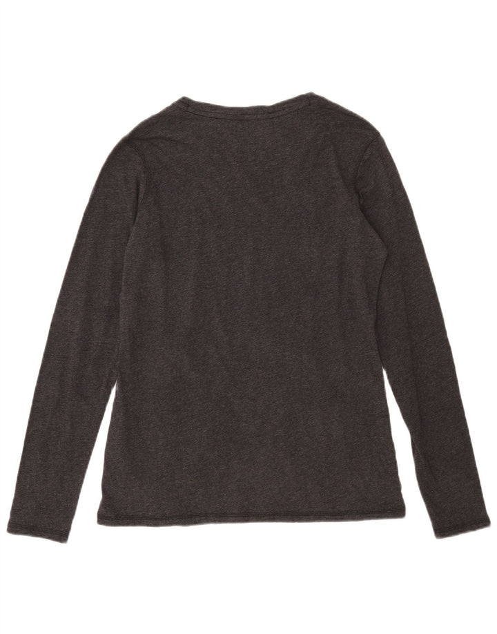 Damski top graficzny Carhartt z długim rękawem US 4/6, mały, szary, bawełniany