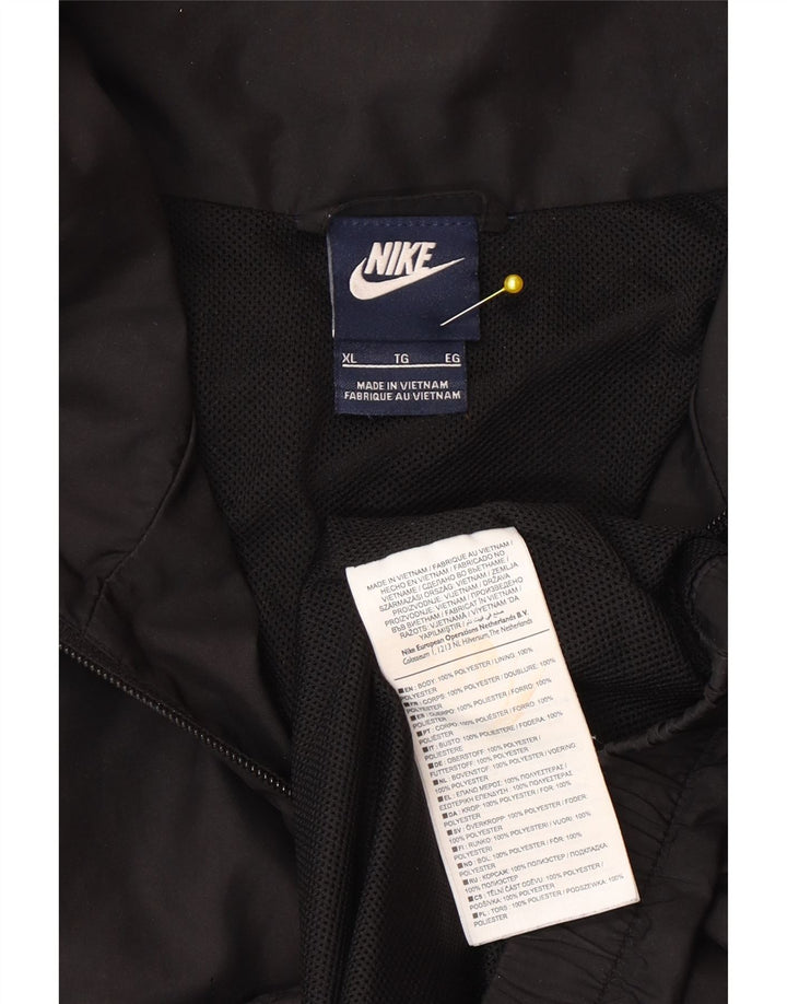 Męska kurtka dresowa Nike XL, czarny, poliester z blokami kolorów