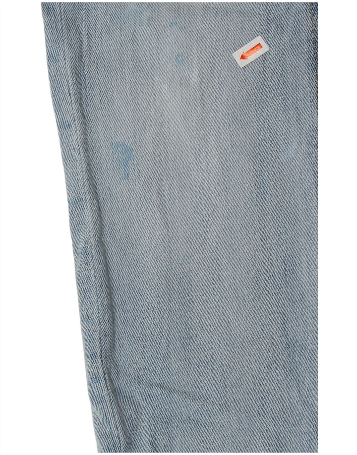 Damskie jeansy Zara w trudnej sytuacji, przycięte, EU 40, średnie, W30, L25, niebieska bawełna