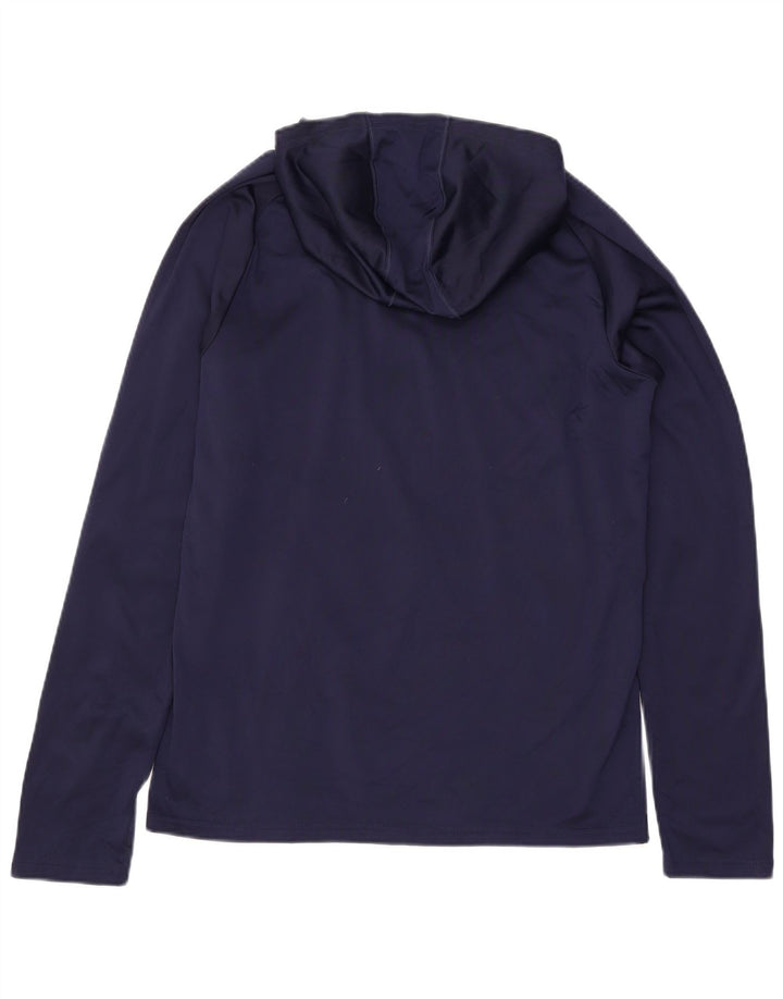 Męska koszulka z kapturem i długim rękawem PUMA, średni granatowy poliester