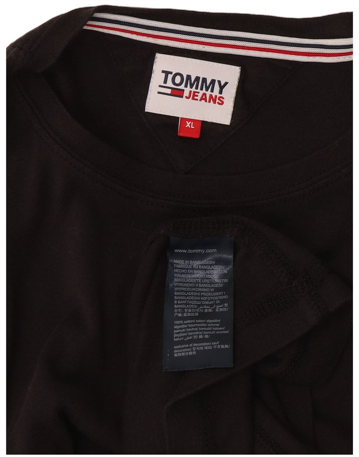 Męska koszulka Tommy Hilfiger z długim rękawem XL, szara, bawełniana