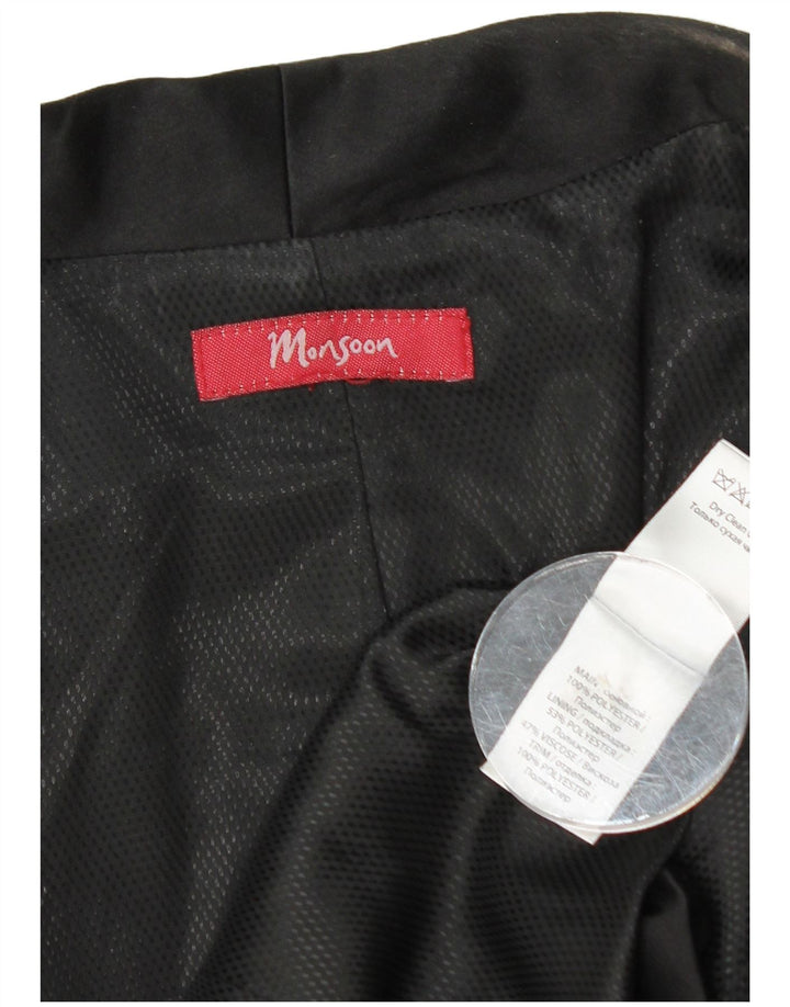 Damska marynarka MONSOON Crop Open, UK 10, mała, czarna, poliester