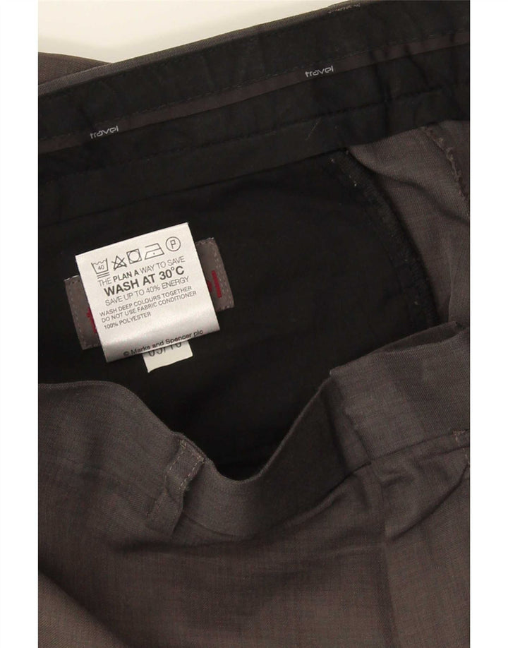 Męskie proste spodnie chino Marks & Spencer W36 L29 Szary poliester