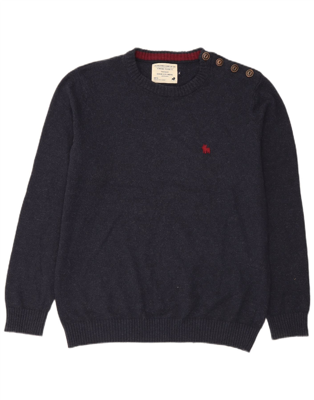 Męski sweter Jack & Jones z okrągłym dekoltem XL, granatowy