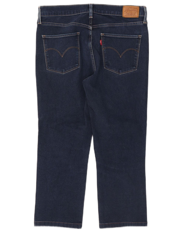 Damskie jeansy Capri Levi's W30 L21 Niebieskie bawełniane