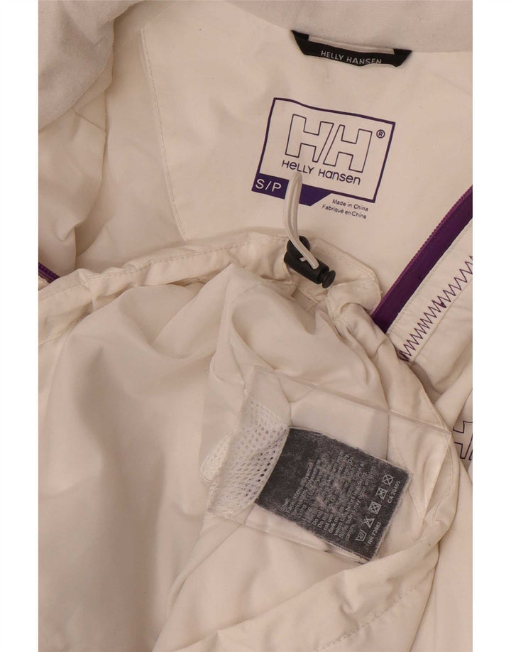 Damska kurtka przeciwdeszczowa z kapturem Helly Hansen Graphic UK 10 Small White Poliamid