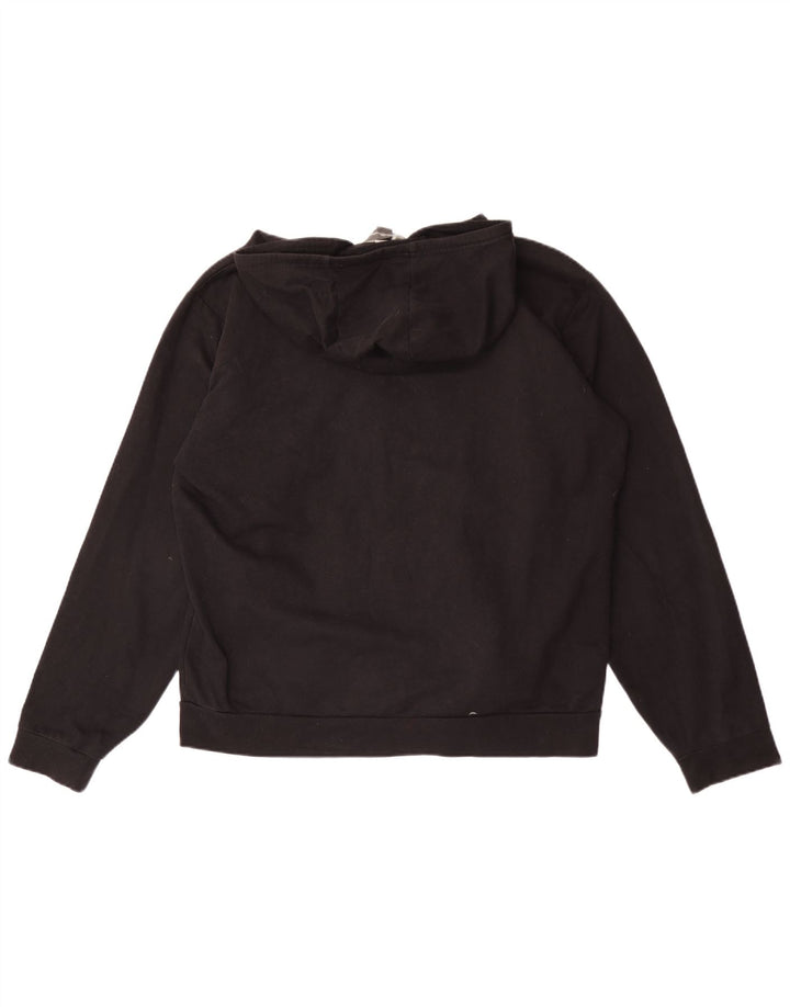Męski sweter z kapturem i zamkiem błyskawicznym Eddie Bauer, duży, czarny, bawełniany