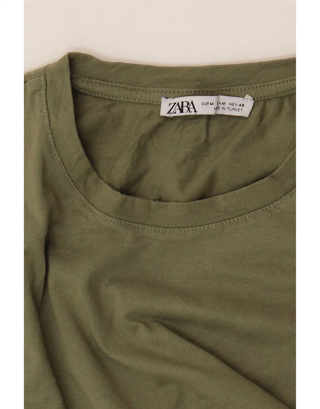 T-shirt męski Zara, średni khaki