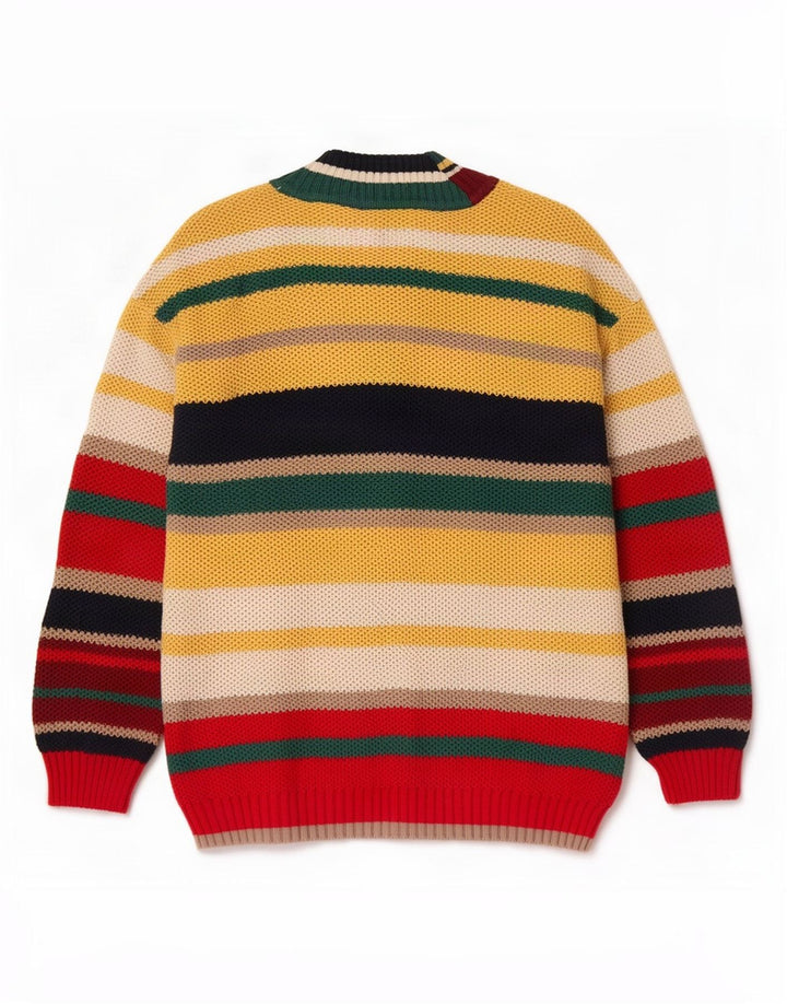 Sweter damski S.Oliver z dekoltem w kształcie litery V, EU 40, średni, wielobarwny w paski