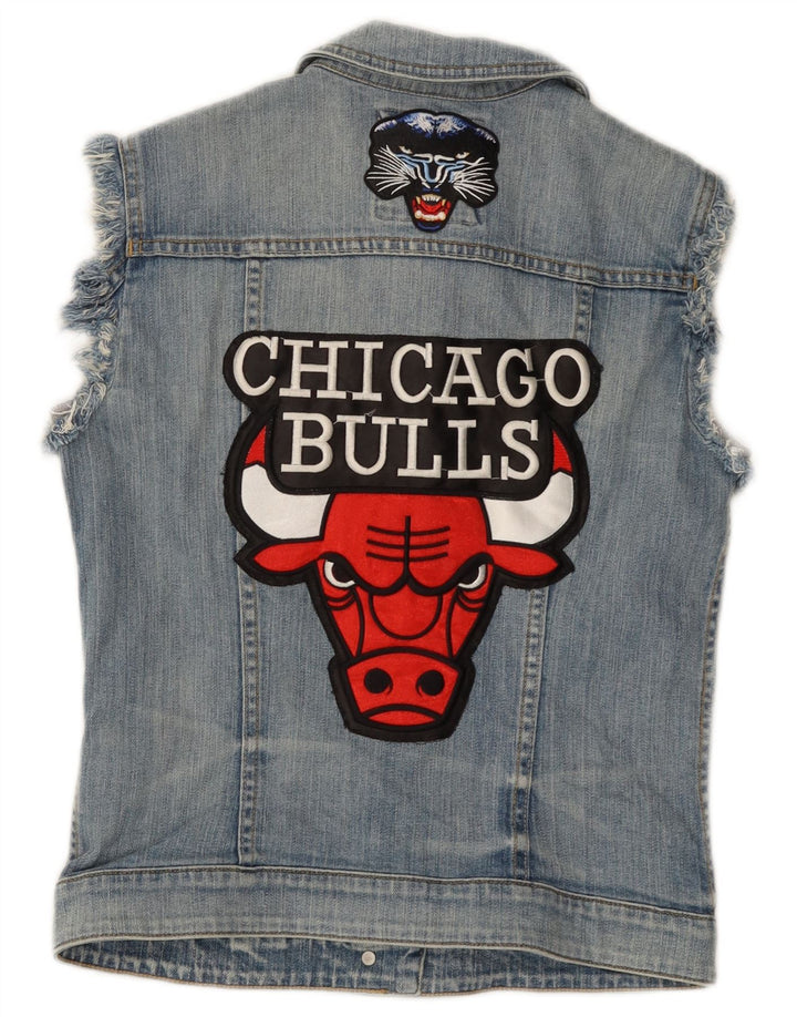 Damska kamizelka dżinsowa ESPRIT Chicago Bulls Graphic UK 12, średnia niebieska, bawełniana