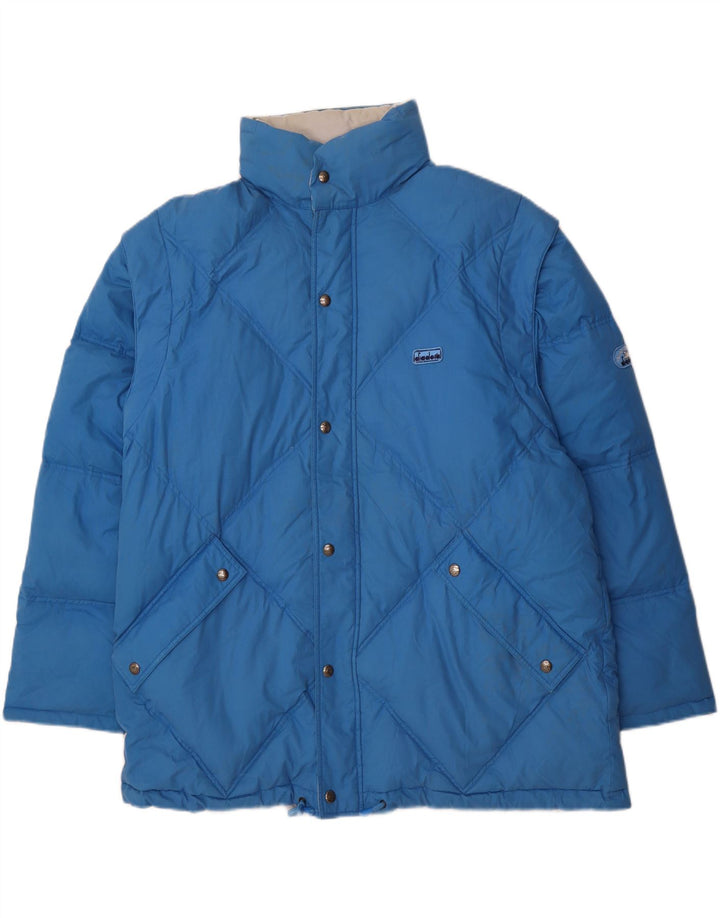 DIADORA Mens Oversized Quilted Padded Jacket UK 42 XL Blue Vintage Diadora and Second-Hand Diadora from Messina Hembry 