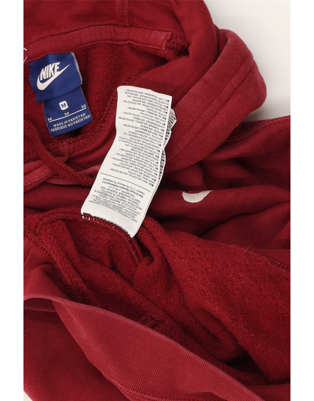 Męski sweter z kapturem Nike, średni bordowy, bawełniany