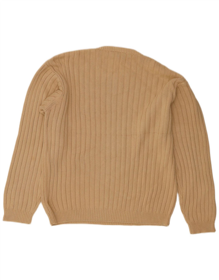 Męski sweter Timberland z okrągłym dekoltem, średnio beżowy, bawełniany