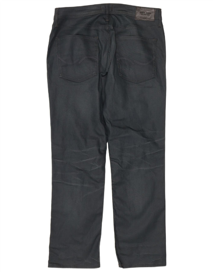 JACK & JONES Męskie proste dżinsy W36 L32 Granatowe, bawełniane