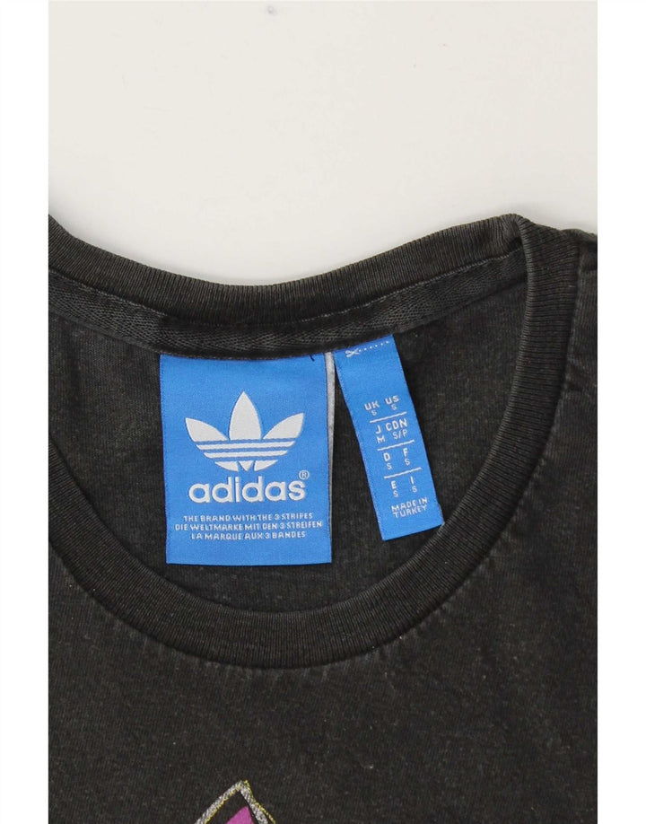 Męska koszulka z grafiką Adidas, mała, szara