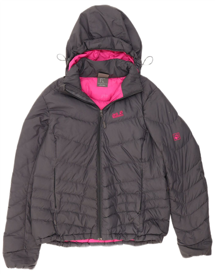 Kurtka damska Jack Wolfskin Standard z kapturem, wyściełana UK 16, duża, szara