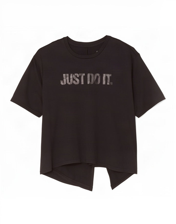 Damska koszulka Nike Dri Fit Oversize z grafiką Top UK 10, mała czarna
