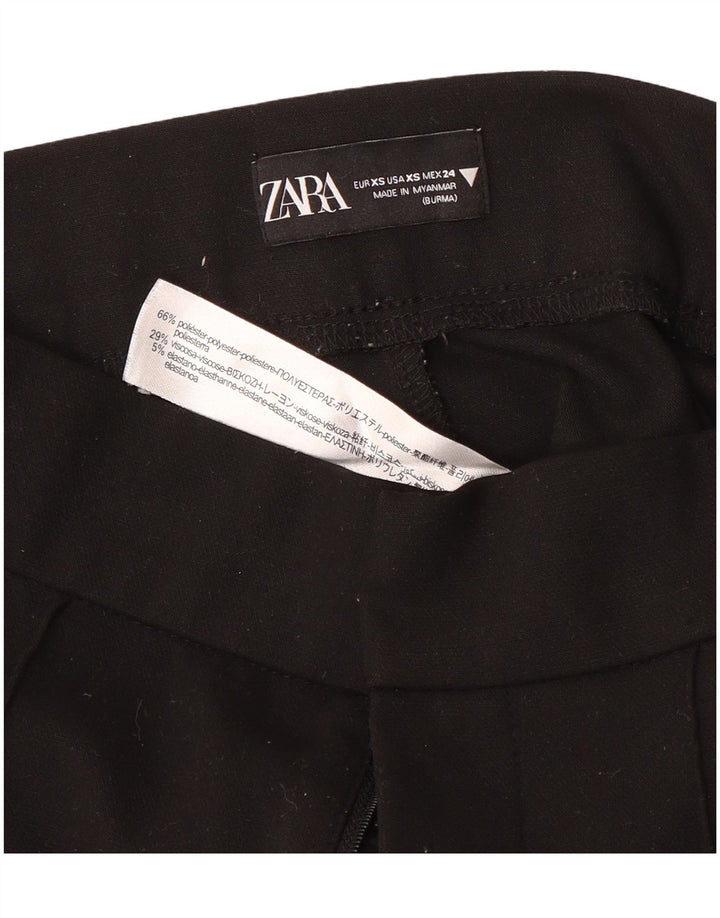 Damskie spodnie garniturowe ZARA Bootcut XS W24 L27 Czarny poliester