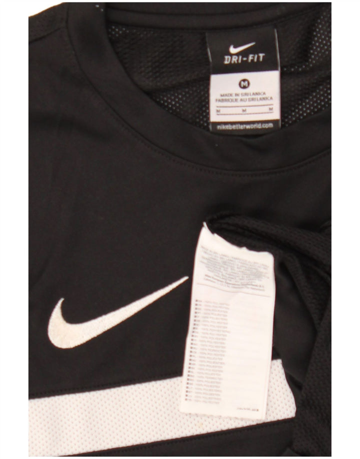 T-shirt męski Nike Top, średni czarny, poliester z blokami kolorów