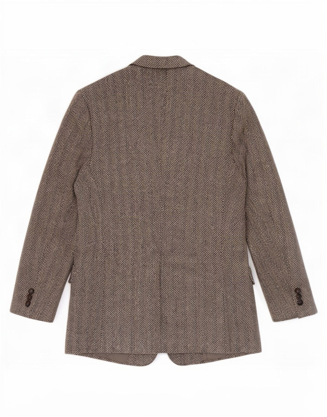 Męska marynarka Harris Tweed o regularnym kroju UK 42, średnio szara w jodełkę