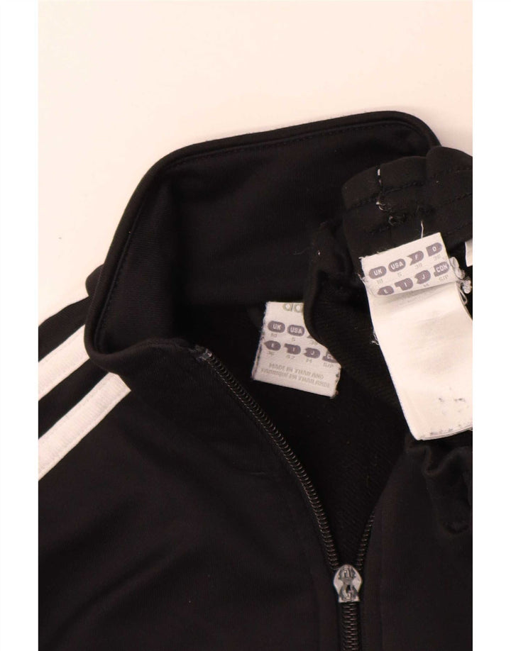 Adidas damski pełny dres UK 10 mały czarny poliester