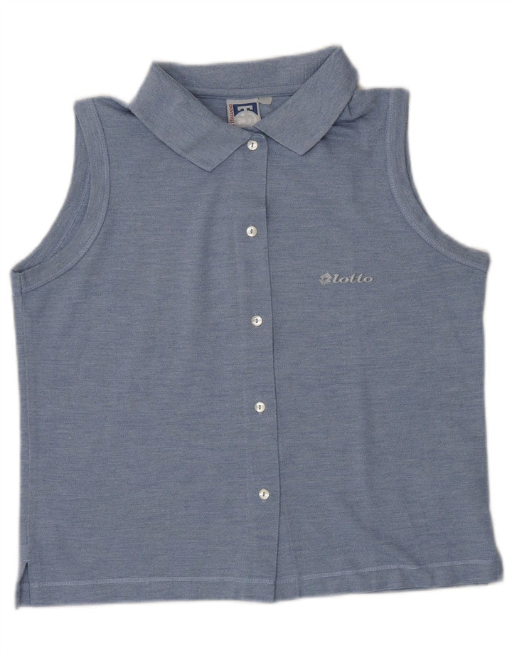 Damska bluzka LOTTO bez rękawów, krótka, niebieska, UK 10