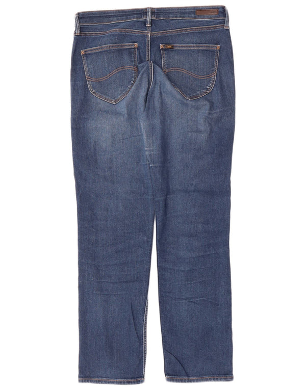 Damskie jeansy Lee Marion Straight W31 L28 Niebieskie bawełniane