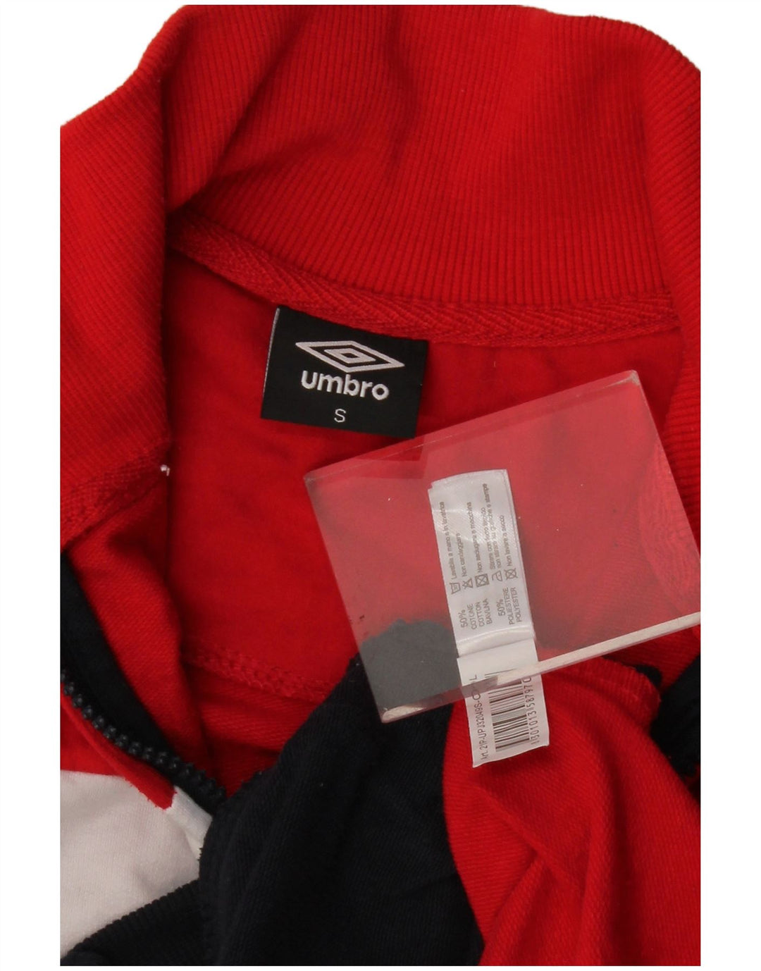 Damska kurtka dresowa Umbro UK 10, mała, granatowa, bawełniana w bloki kolorów