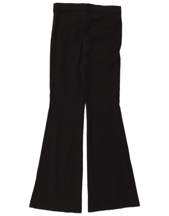 Spodnie damskie Zara Flare, średnie, W28 L33, czarne, bawełniane