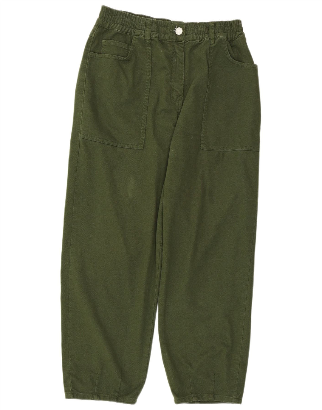 WHISTLES Damskie jeansy o luźnym kroju z wysokim stanem UK 12 Medium W30 L26 Zielone