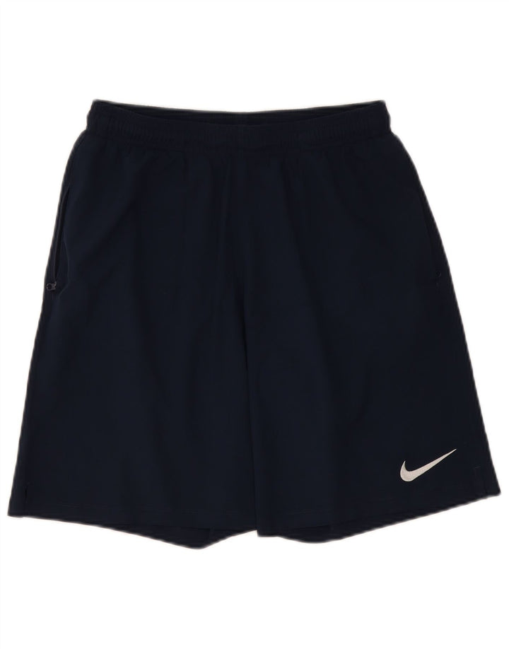 NIKE Mens Dri Fit Sport Shorts Medium  Navy Blue Polyester