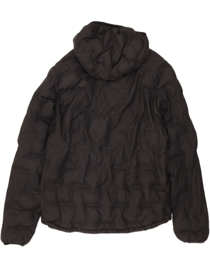 Męska ocieplana kurtka z kapturem Superdry UK 40, duża, czarna, poliestrowa