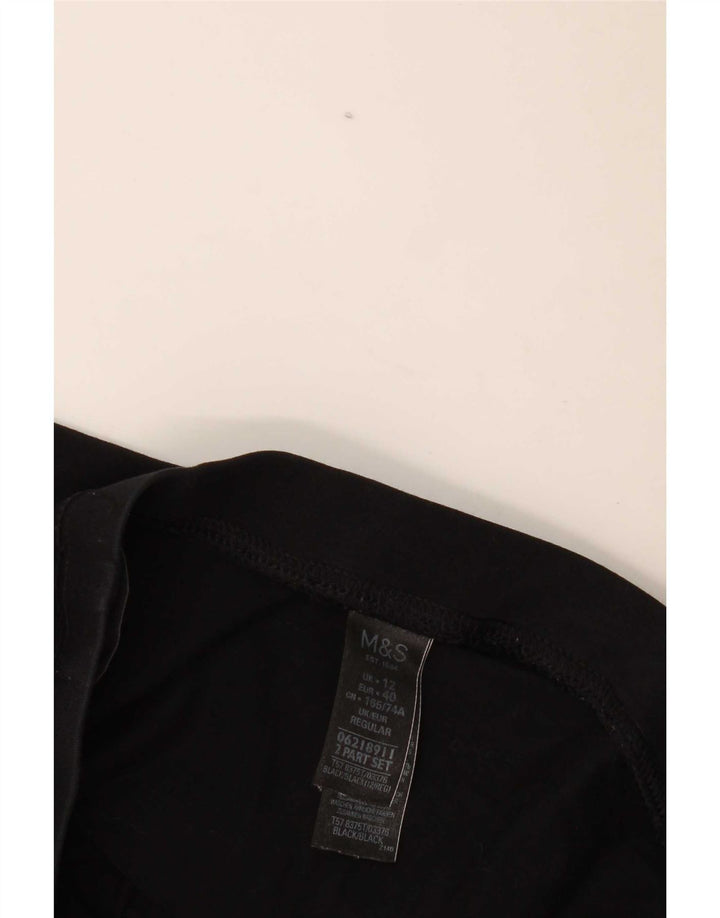 Legginsy damskie Marks & Spencer UK 12, średnie, czarne, bawełniane