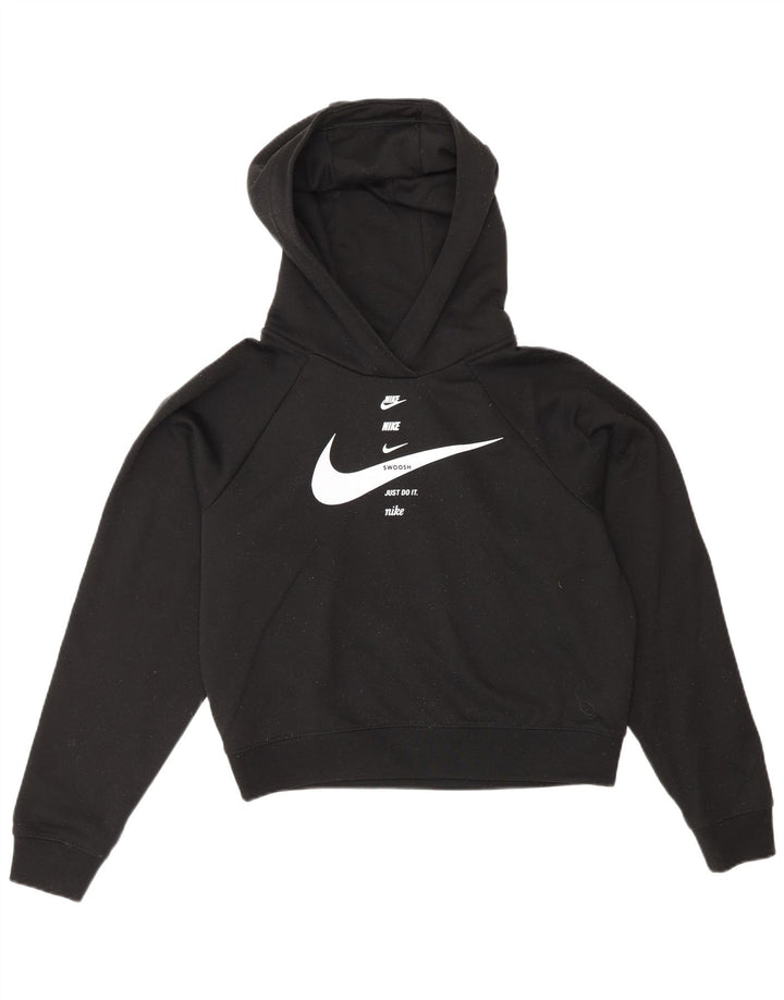 Damski sweter z kapturem Nike Graphic Oversize UK 6 XS, czarny poliester