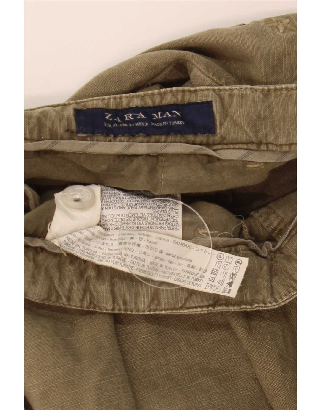 Męskie spodenki chino Zara EU 40 Medium W31, bawełna khaki