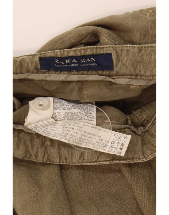 Męskie spodenki chino Zara EU 40 Medium W31, bawełna khaki